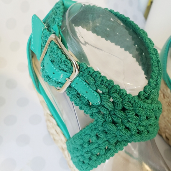 Green Espadrille Wedges from Kiss & Tell, Size 10 - Picture 3 of 8